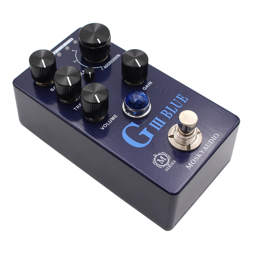 

Guitar Distortion Pedal Electric Guitar Effects Pedal For Live Performances Adjustable Aggression Settings Bass EQ Control