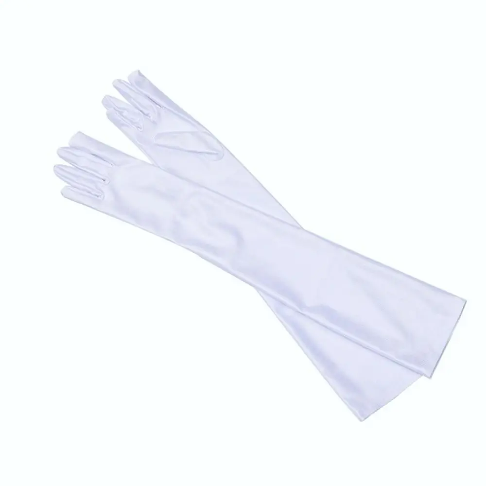 

Ladies Summer Sun Protection Satin Parties Performance Driving Gloves Prom Gloves Long Gloves Finger glove