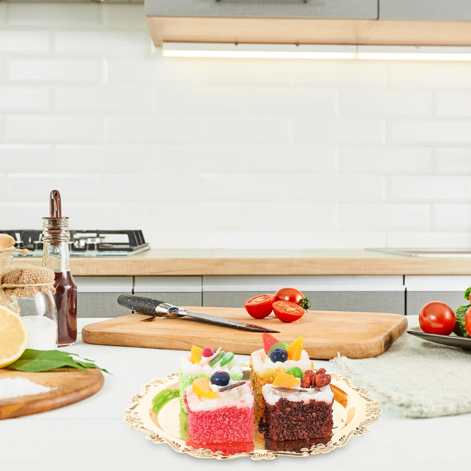 

Premium Fruit Storage Tray Stainless Steel Construction Holds Candies Nuts Dried Fruit Great for Home Party Gift Giving