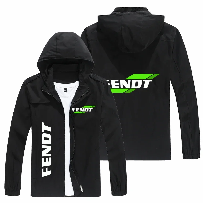 

2023 spring and autumn men's FENDT logo Hooded Jacket popular print casual fashion loose rider jacket men's street Basebal