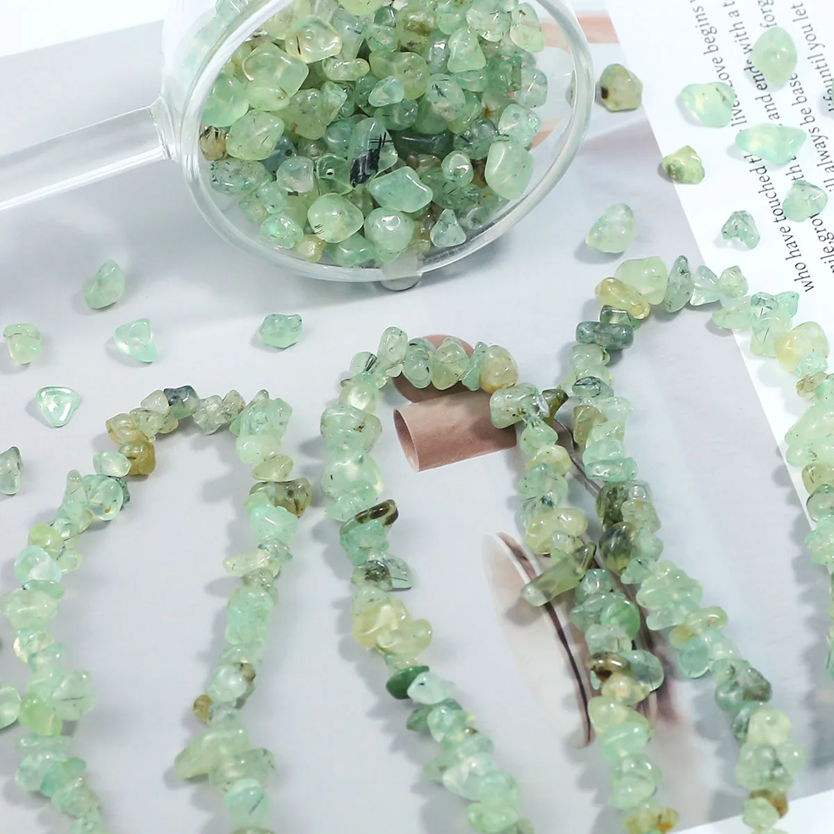 5-8mm Grüne Naturstein Traubensteine Perle Kristall Spacer Lose Perlen Für Schmuck Machen DIY Ohrringe Armband Zubehör