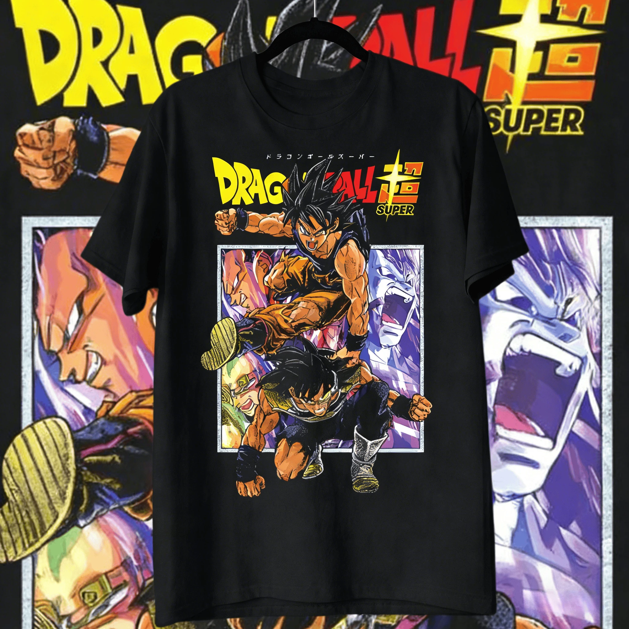 2026 Sommer Dragon Ball Oversized T-Shirt Hochwertige 100% Baumwolle Goku & Bardock Druck Unisex Retro Casual Gym T-Shirt