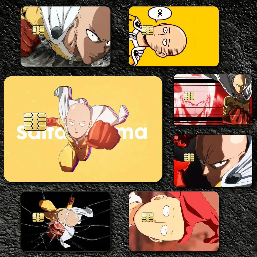 

One P-Punch S-Saitama M-Man Credit Card Skin Stickers For VISA Bank Bus Metro Access Card Protective Film Cover Sticker