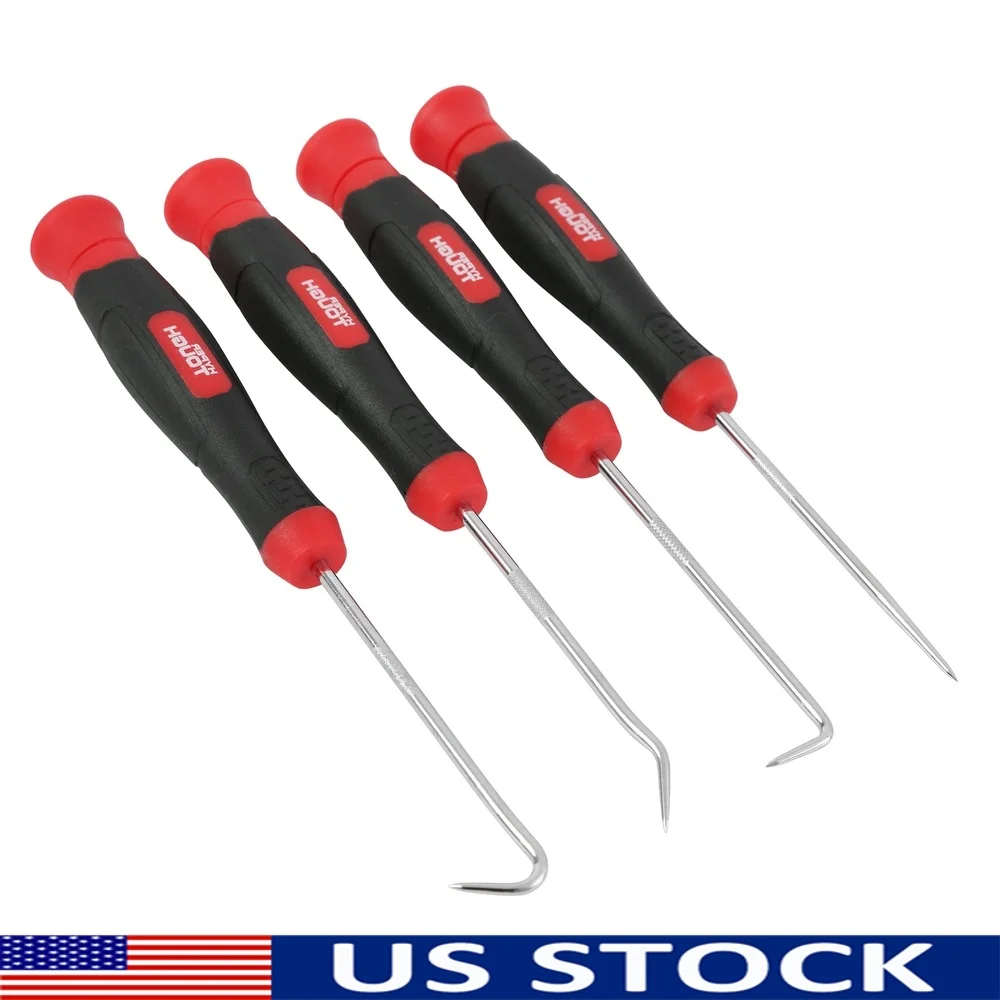 

Набор прецизионных крючков из 4 предметов, изогнутые сложные упоры на 90 градусов, нескользящая ручка, углеродистая сталь, устойчивые к ржавчине, прочные инструменты