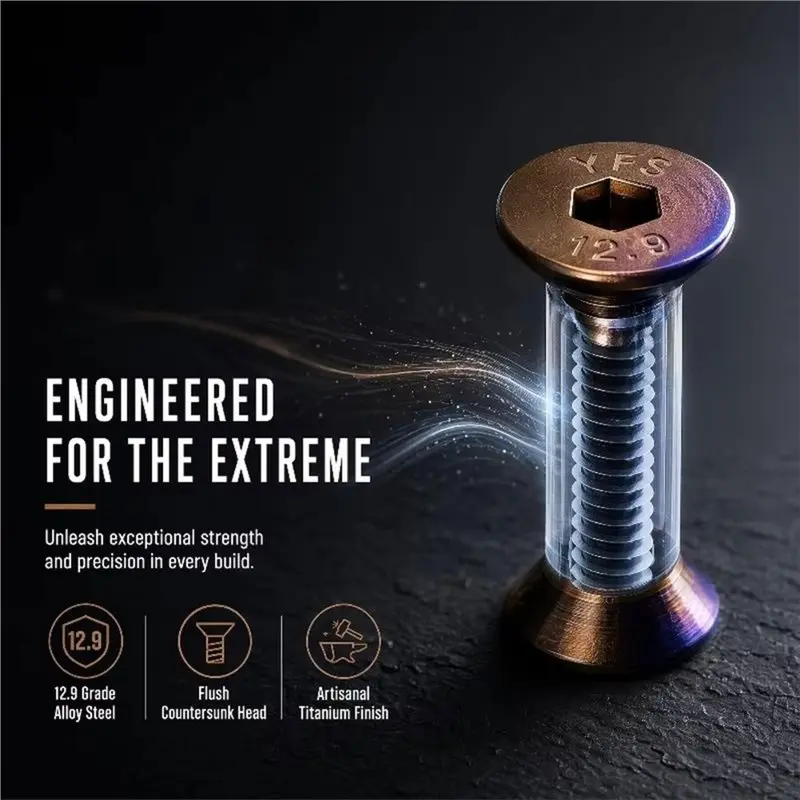 PHFU-10Pcs 416 Stainless Steel Material Knife Handle Lock Screws Rivet Nail Bolt Fastener DIY Making Part