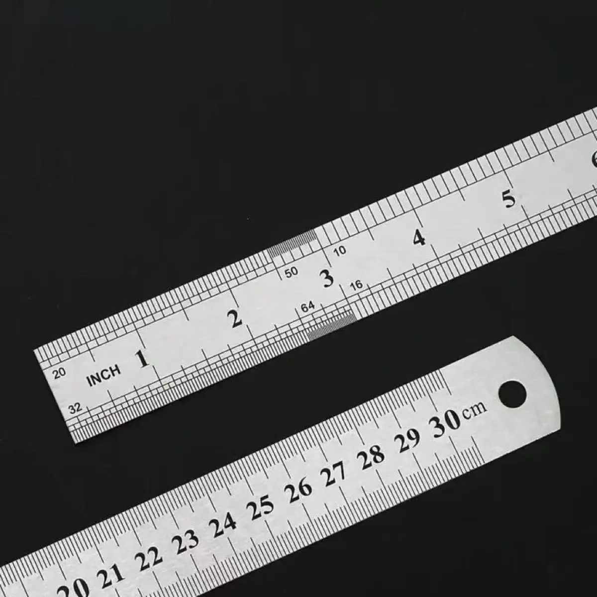 Metal Straight Ruler Stainless Steel Ruler Stationery Drafting Supplies Hand Tools Precision Double Sided Measuring Tool