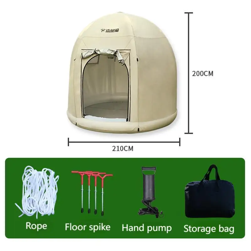 Inflatable Camping Glamping Tent for 4 People Uv Protected Waterproof Family Tent for Outdoor Hiking & Camping