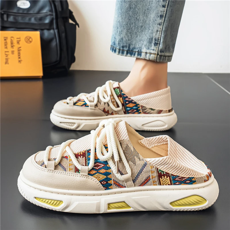 

Casual Canvas Men's Shoes Summer New Style Fashion Sports Board Shoes Easy Wear Work Office Old Beijing Cloth Shoes Breathabl...