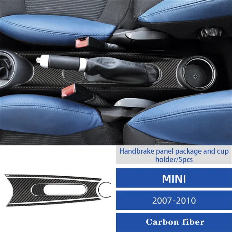 

Auto Interior Carbon Film Protector for 2007-2010 MINI Cooper Accessories | R55 R56 R57 Model Dashboard Trim Cover Sticker Black