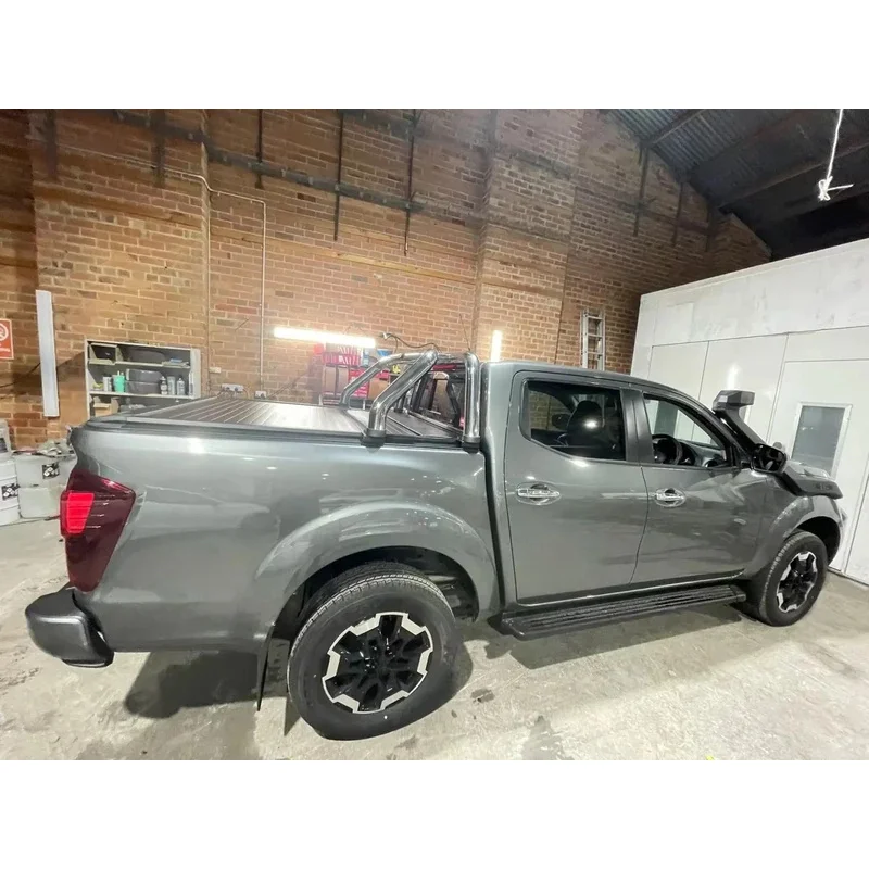 

Retractable Truck Bed Tonneau Cover Electric Operation Aluminum Alloy Locking Waterproof No-Drilling Installation