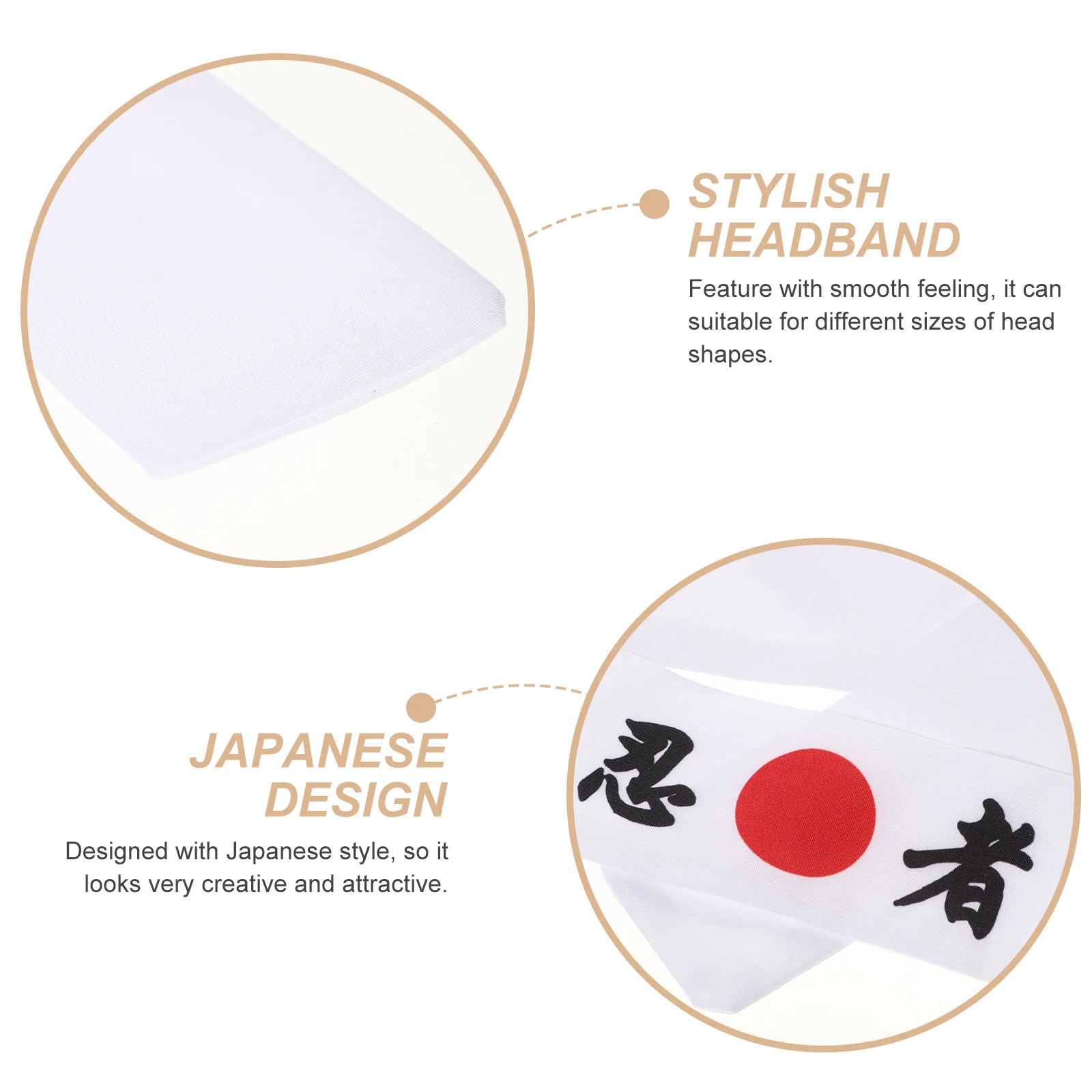 Diadema con estampado de Ninja para hombre japonés, agradable a la piel, lazo para Chef de Sushi, accesorios para el cabello, diseño atractivo, algodón de Karate, buen Material