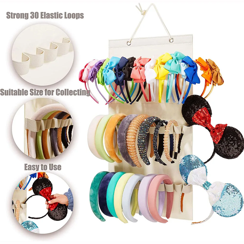 Hanging Wall Headband Holder For Women Girls Felt Hairbands Organizer Hair Bow Storage Hairpins Hair Accessories Display Stand