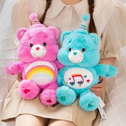 Kawaii Rainbow Bear Plush Anime Lovely Colourful Bear Stuffed Toys Room Decor Shoulder Bag Soft Sofa Cushion Cute Birthday Gifts