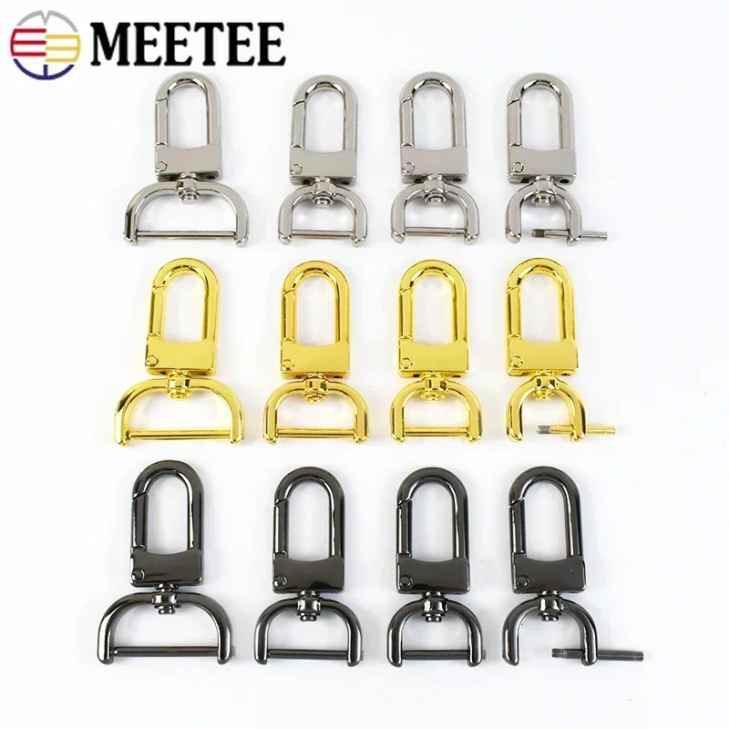 2/5Pcs Meetee 13-26mm Metal Removable Screw Lobster Buckle Handbag Strap Connector Clasp Snap Trigger Hook Hardware Accessories