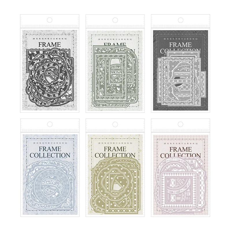 

6packs Kawaii Stationery Stickers Frame painting collection Junk Journal Diary Planner Decorative Mobile Sticker Scrapbooking