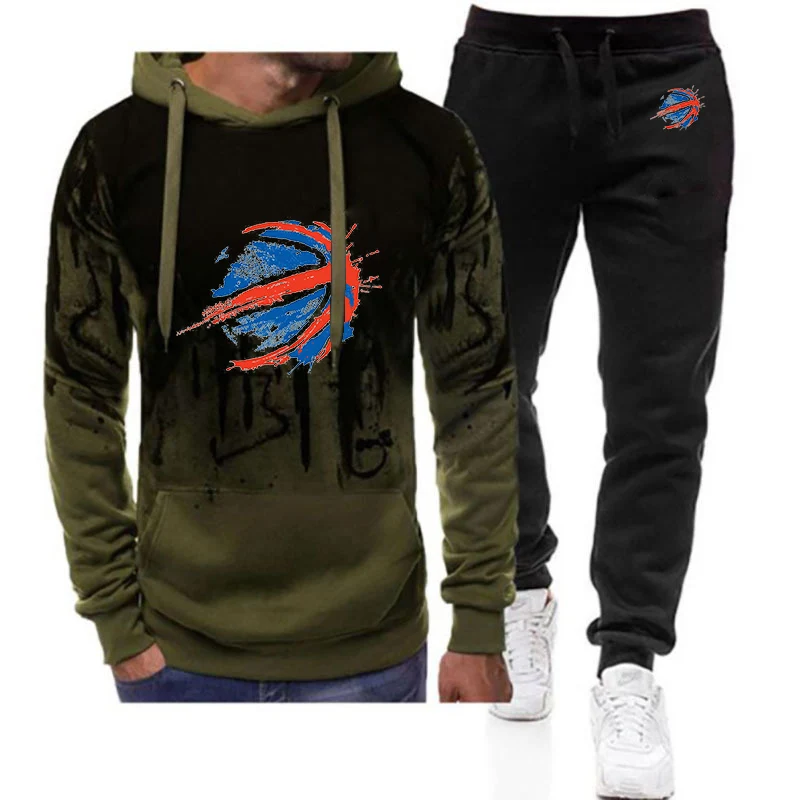 

mvp basketball graphic Logo Print 2026 Men's Spring And Autumn Anti-collision Shirt Avant-garde Style Hoodies Pants Suits