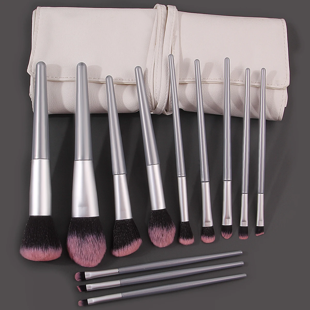 12PCS portable makeup packaging Ins-style makeup brush set, soft blush brush, eyeshadow brush, smuder brush,complete makeupbrush