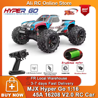 (no stock)Hyper Go MJX 16208 1:16 RC Car 70KM/H High-Speed Off-Road Truck 2.4G 4WD Remote Control 45A Brushless ESC Racing 1/16 RC Car Toys Gift