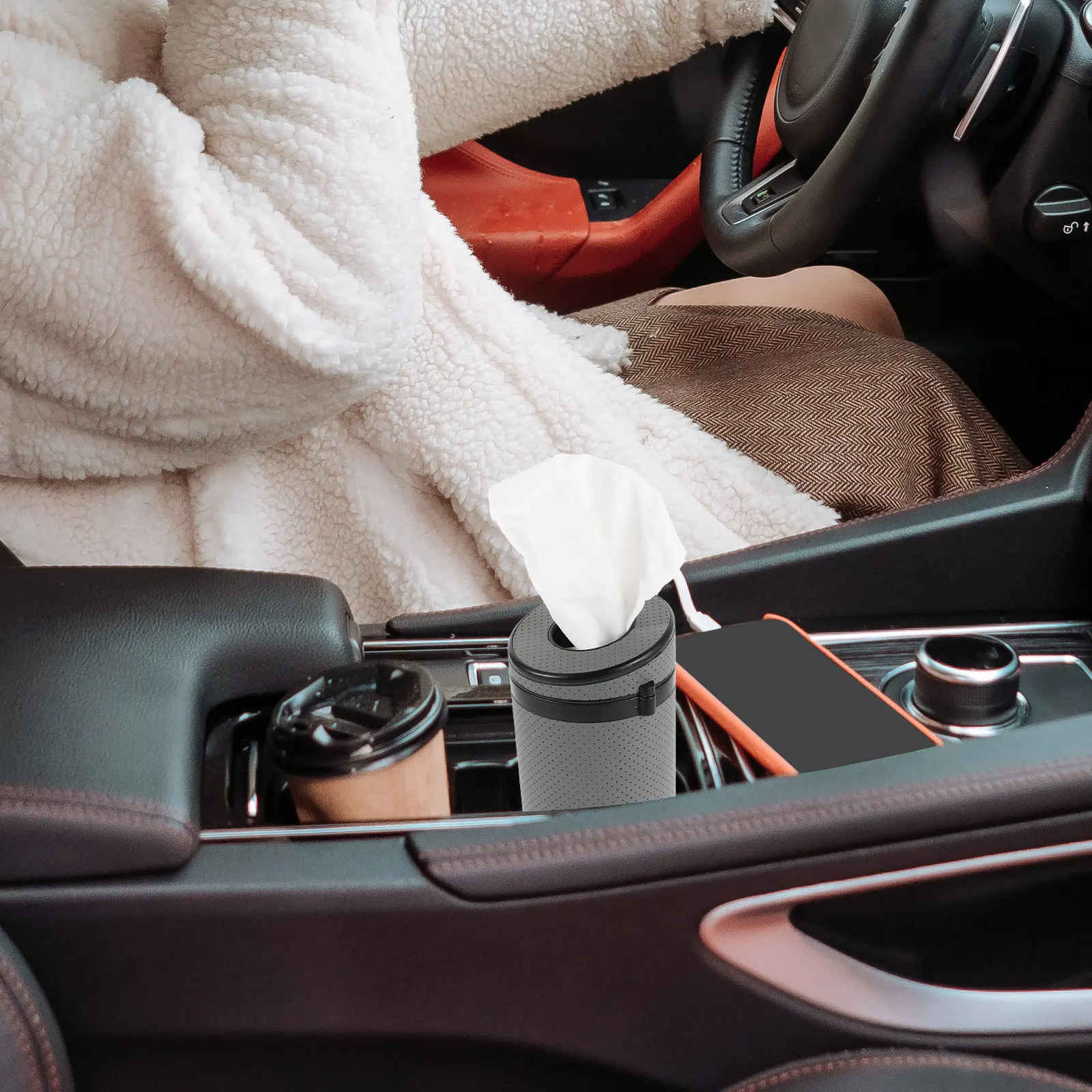 

Держатель для салфеток в автомобиль, круглая цилиндрическая коробка, универсальный, компактный, экономит место, органайзер для хранения салфеток, для путешествий