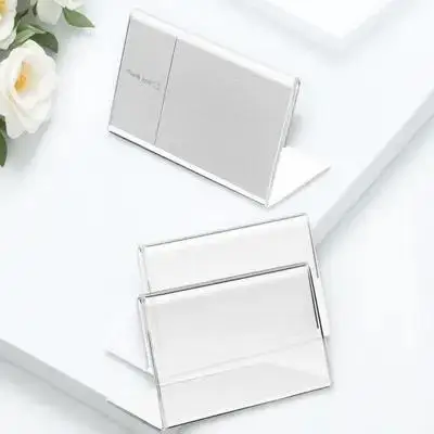 حامل عرض بطاقات أكريليك للبيع، حامل بطاقات الأسعار، منظم ملصقات الرف، ملحقات مكتبية شفافة، 40 حزمة #6