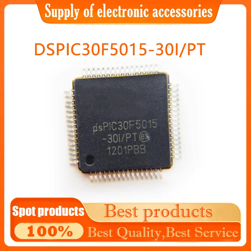 Original genuine DSPIC30F5015-30I/PT QFP64 microcontroller IC 16-bit IC chip