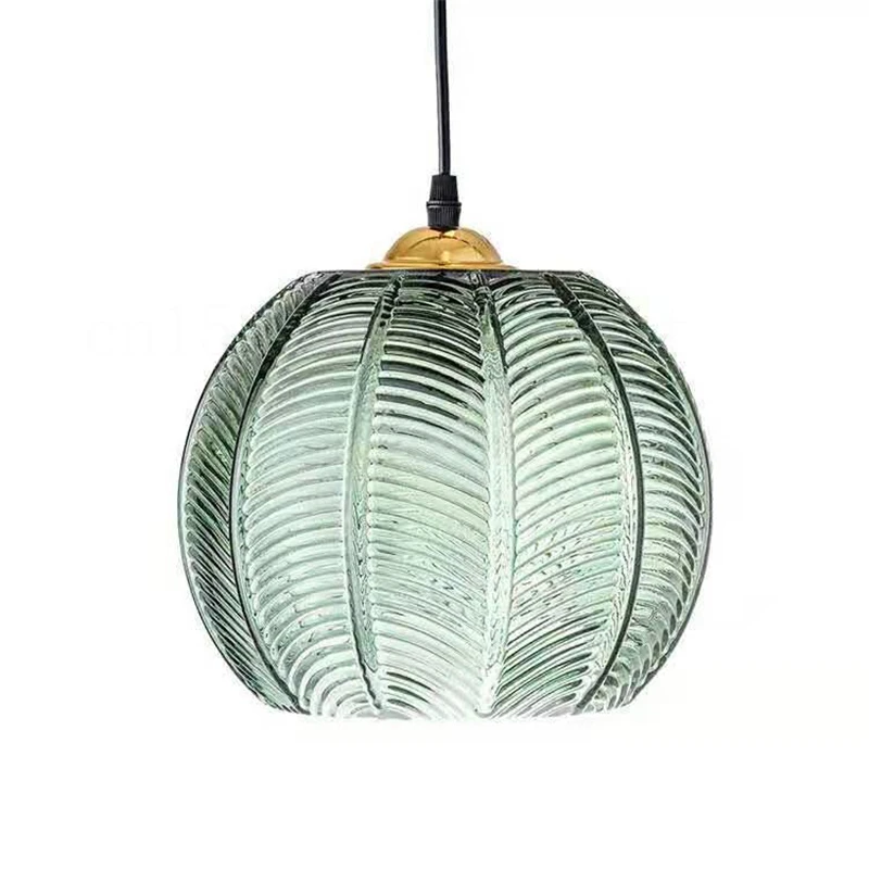 Imagem -05 - Nordic Green Leaves Glass Pendant Lights Modern Teto Pendurado Lâmpada Decoração da Sala de Estar Quarto Lâmpada de Cabeceira