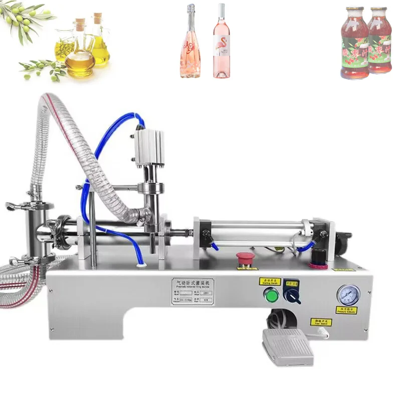 10-5000 مللي مستحلب شبه أوتوماتيكي ماكينة تعبئة مستحضرات التجميل المشروبات المائية النبيذ الحليب حشو السائل برأس مزدوج