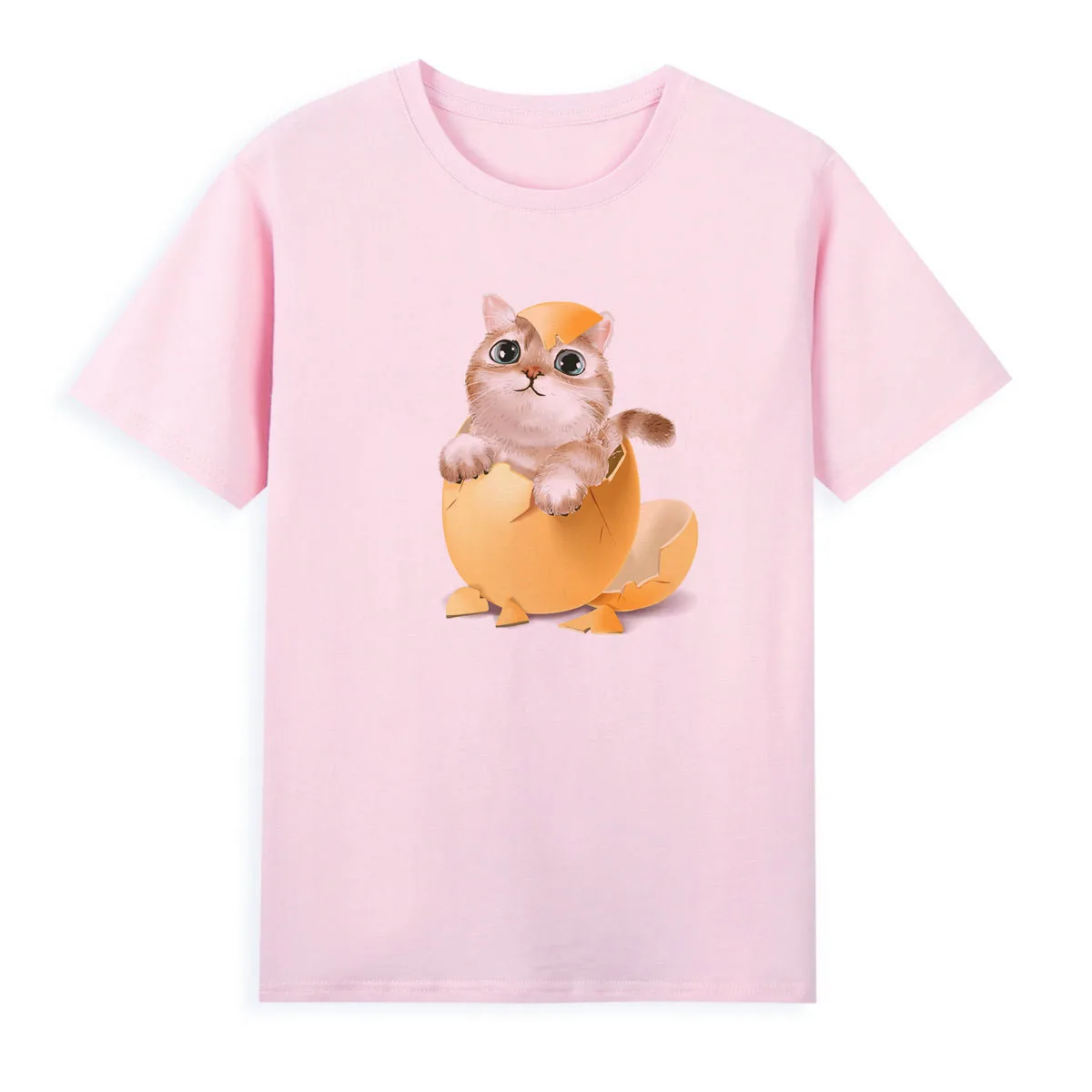 Egg Cat Creative Print T-shirt Warm and lovely pet printing short sleeve Brand summer comfortable top A1-49