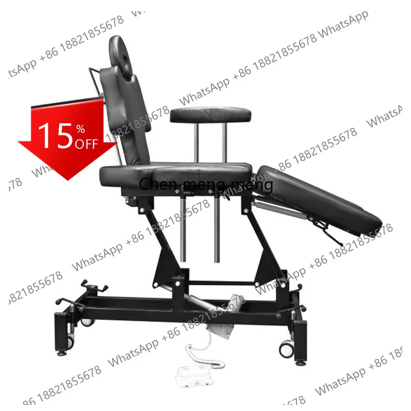 

Профессиональный электрический массажный стол A139 для тату-салонов, регулируемый, складной, с комфортным сиденьем из ПУ кожи, мебель для салонов красоты
