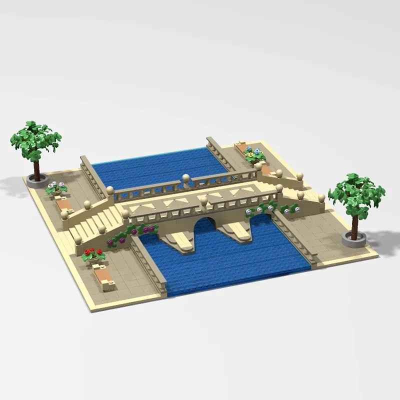MOC Custom Star Battle Theed Bridge Modulair Model Bouwsteen Diy Creatieve Assemblage Educatieve Bakstenen Kid Vakantiecadeau - afbeelding 2