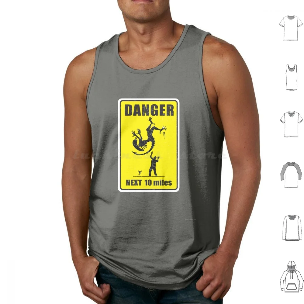 Danger! Complicated Death Ahead Tank Tops Vest Sleeveless Road Sign Traffic Warning Danger Driving Yellow Hazard Death