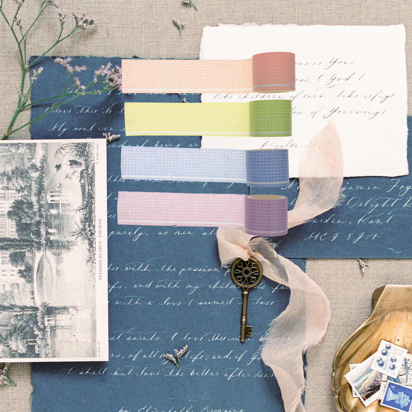 4 قطعة ملصقات شريطية ورقية إبداعية من اشي مواد سكرابوكينغ لأقنعة المخطط مذكرات ديكور أشرطة يدوية ذاتية الصنع