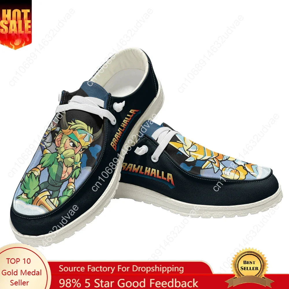 

Brawlhalla Casual Shoes Men Woman Flat Shoe Breathable Indoor Outdoor Lightweight Footwear Couple Custom Made Shoe