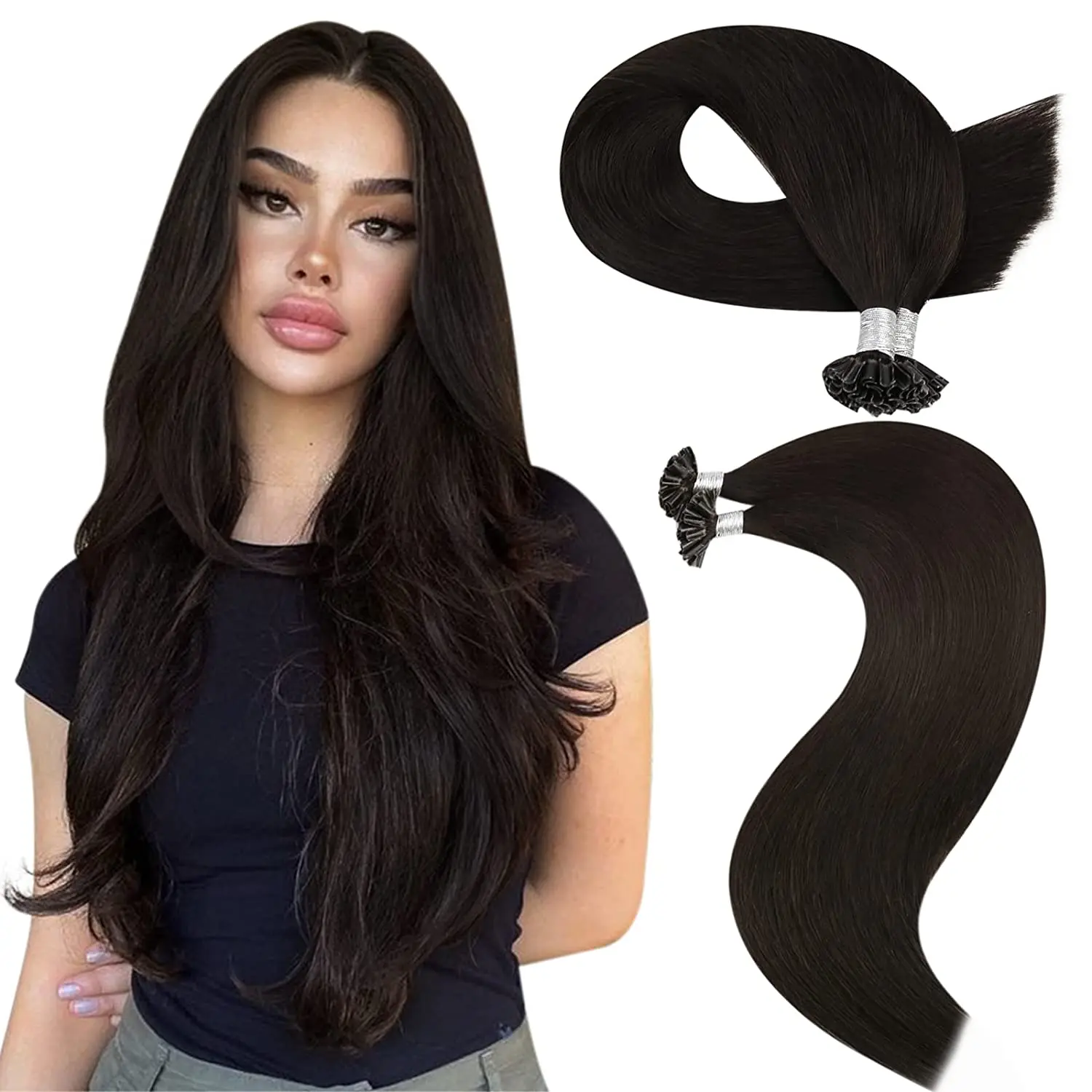 Moresoo U Tip Hair Extensions 50G Echt Remy Haar Blonde Nagel Tips 100% Echt Menselijk Haar 50G Braziliaanse Hair Extensions voor Vrouwen