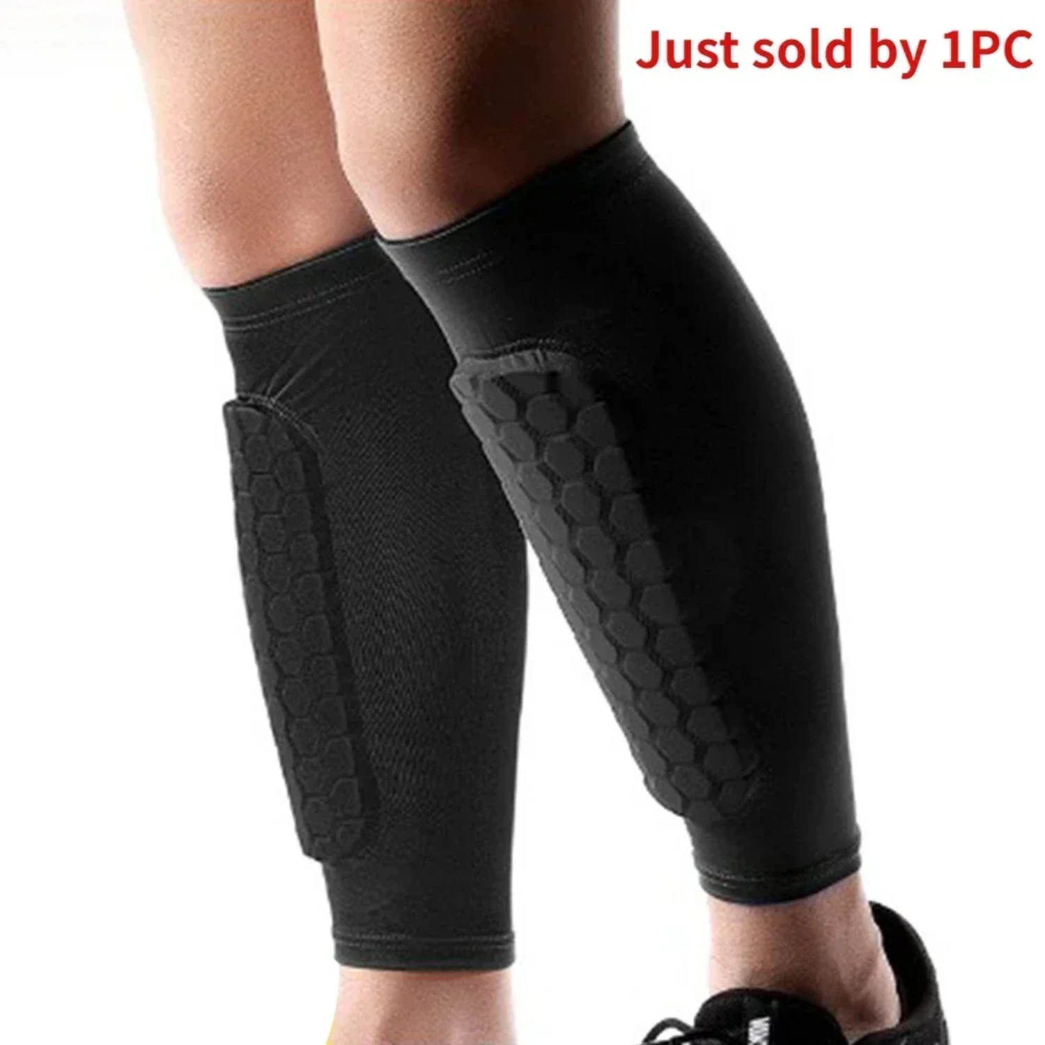 New 1PC Soccer Shin Guards Outdoor Sport Honeycomb Anti-Collision Pads Protection Leg Guard Socks Protector Sports Safety Gear M