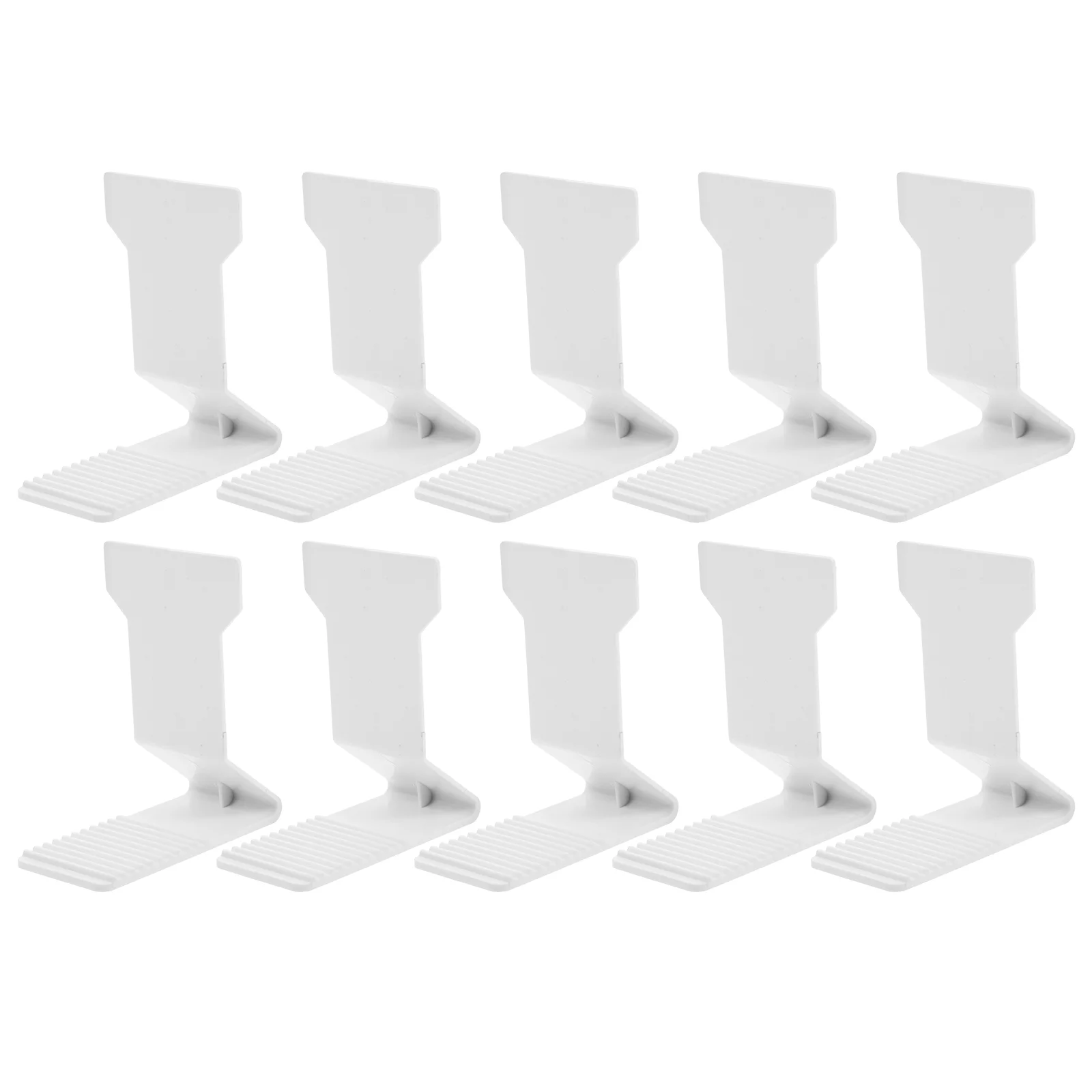 10 Pcs Rack Shelf Anti-tipping Shelves Brochure Holder Small Greeting Card Display Wood Magnetic White
