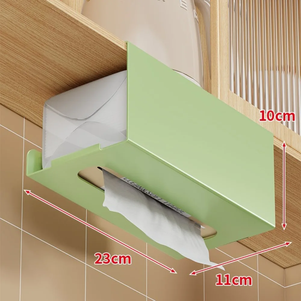 

Punch-Free Hanging Tissue Holder Moisture-proof Space Saving Wall-Mounted Tissue Rack Carbon Steel Multifunctional