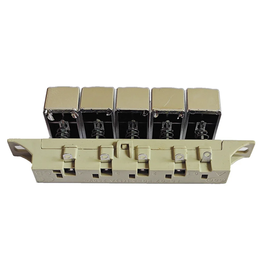 1 interruptor de botón de ventilador eléctrico plateado, 5 teclas, 4 engranajes, ventilador de mesa/ventilador de suelo, interruptor de teclado, accesorios de botón de Control de velocidad