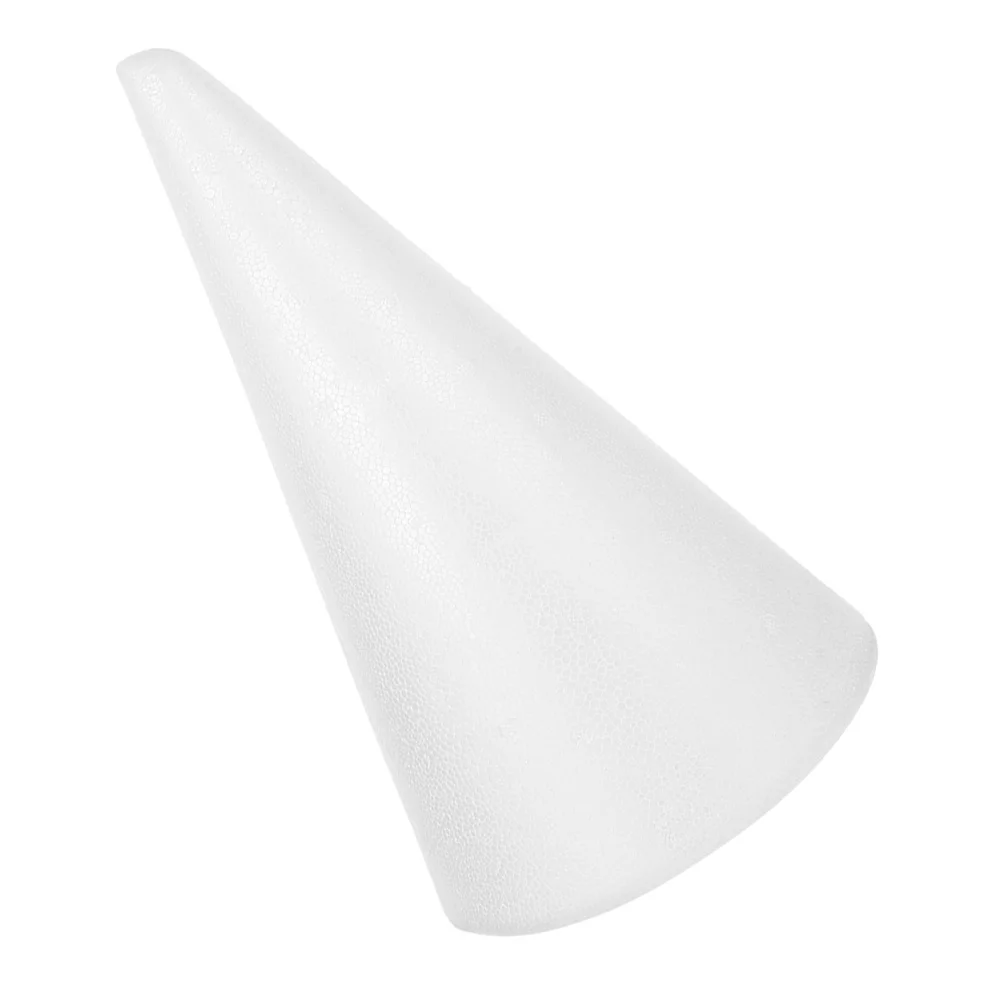 

Polystyrene Foam Cone White Sturdy Shape Ideal for DIY Crafting Floral Decorations Christmas Tree Craft Supplies
