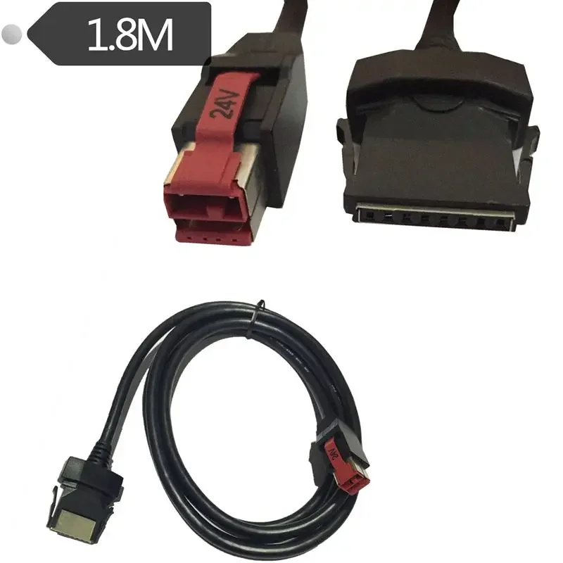 

Barcode Scanning Gun Line Epson IBM 24V Powered Printing Medical Device POS Terminal Connection Line 1.8m