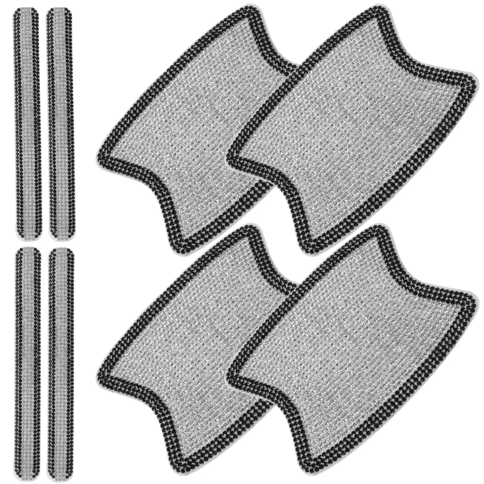 

1 Set Car Door Handle Stickers Bling Glitter Adhesive Strip Scratch Protection Decals For Auto Exterior Accessories Car Handle