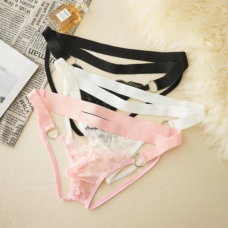 Man Briefs Back Hollow Out Pink Elastic Waist Music Festival FKK Party Live Show Dance Private