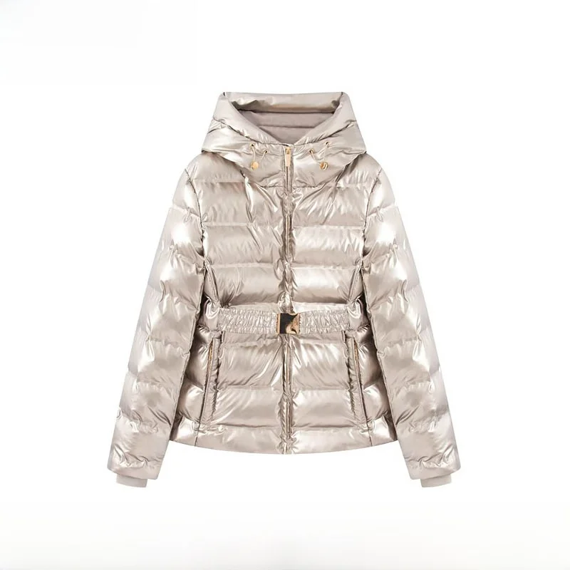 

Fashionable Thickened Short Coat Women's Autumn Winter New Arrival Windproof Warm Slim Fit Hooded Jacket Outerwear