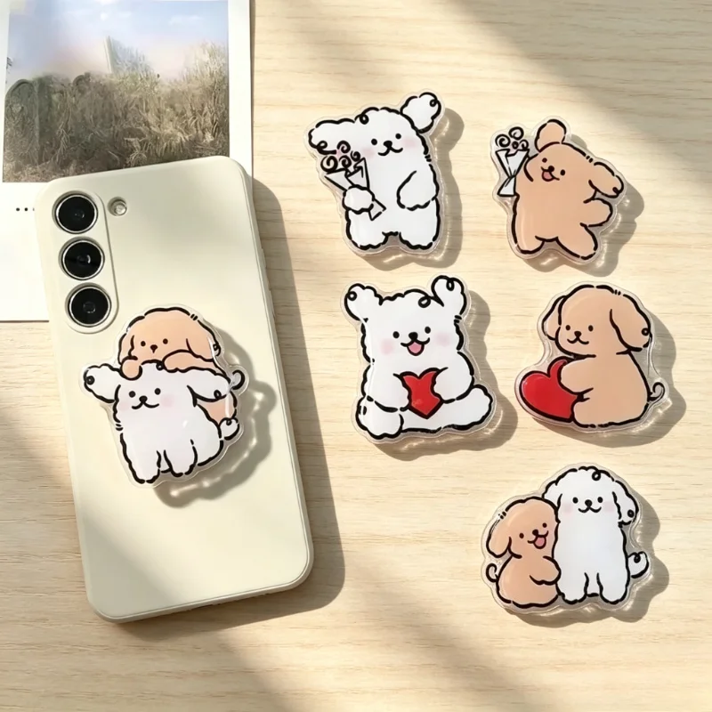 Korean Cute Cartoon Lazy Phone Holder Stand Cellphone Bracket For iPhone 17~12 Pro Max Samsung Xiaomi Ring Finger Holder view 4
