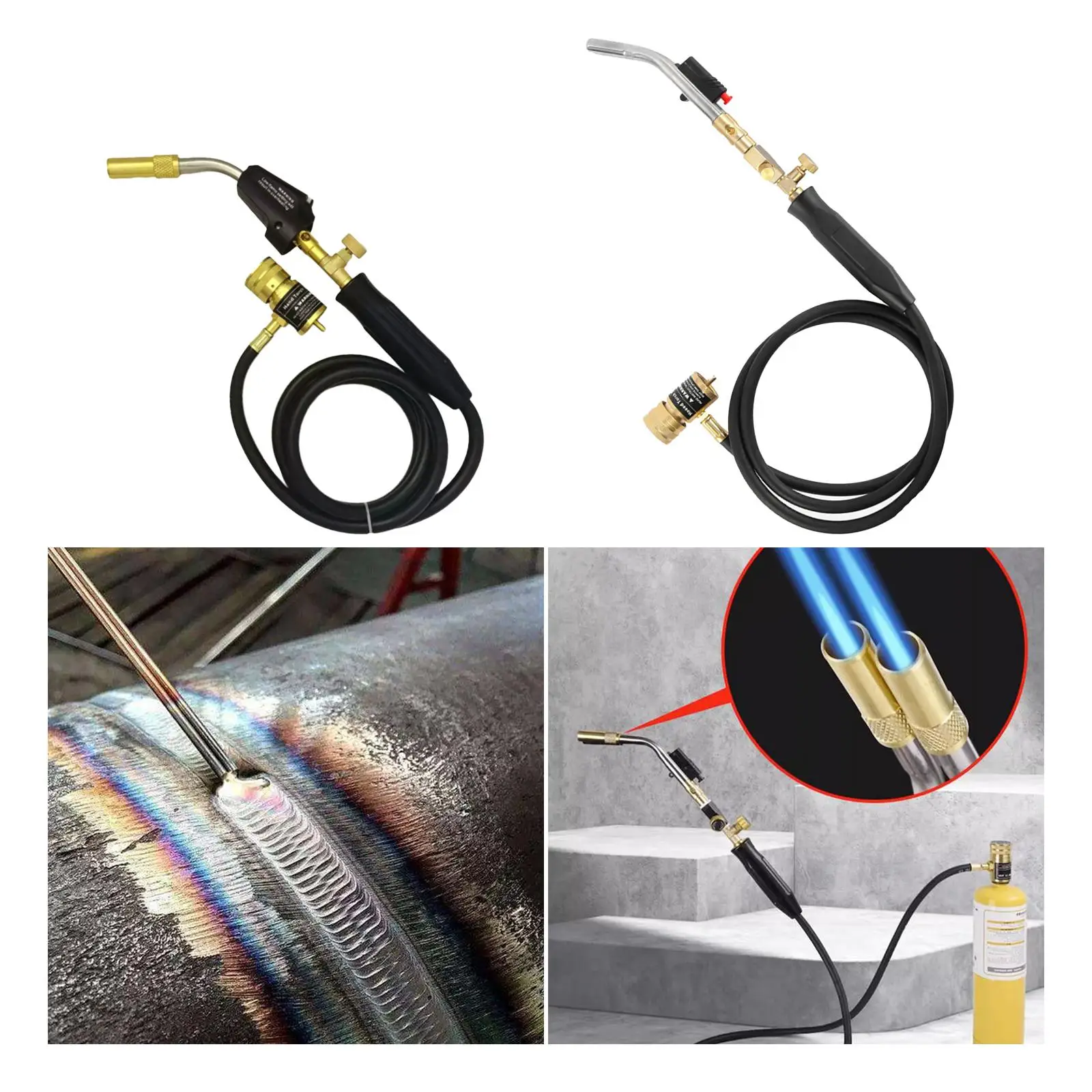 Propane Torch Welding Cooking Plumbing Hand Hose Liquefied Propane Gas Soldering Multi Purpose Torch Flame Lock Gas Torch Blower