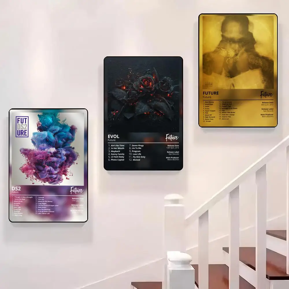 

F-Future rapper Album Cover Poster Sticky Wall Waterproof Home Living Room Bedroom Bar Aesthetic Decoration Perfect Gift