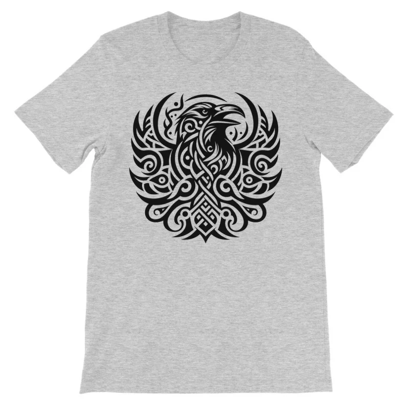 

0415 Black Raven Odin war Gift T-Shirt Viking Runes Norse Myths Graphic clothes 100% cotton printed Tee All size tops S-6XL