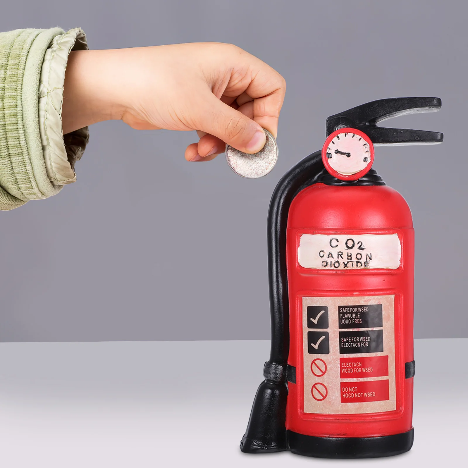 

1Pcs Lovely Money Box Unique Design Desktop Money Saver Multi-Purpose Coin Bank Red Ornament Coin Storage Holder