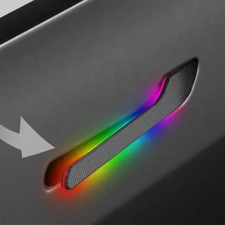 

Te-Mart Enhanced Smart Integrated Colorful LED Ambient Light Car Automatic Electric Door Handle for Teslas Model 3 Y 2023