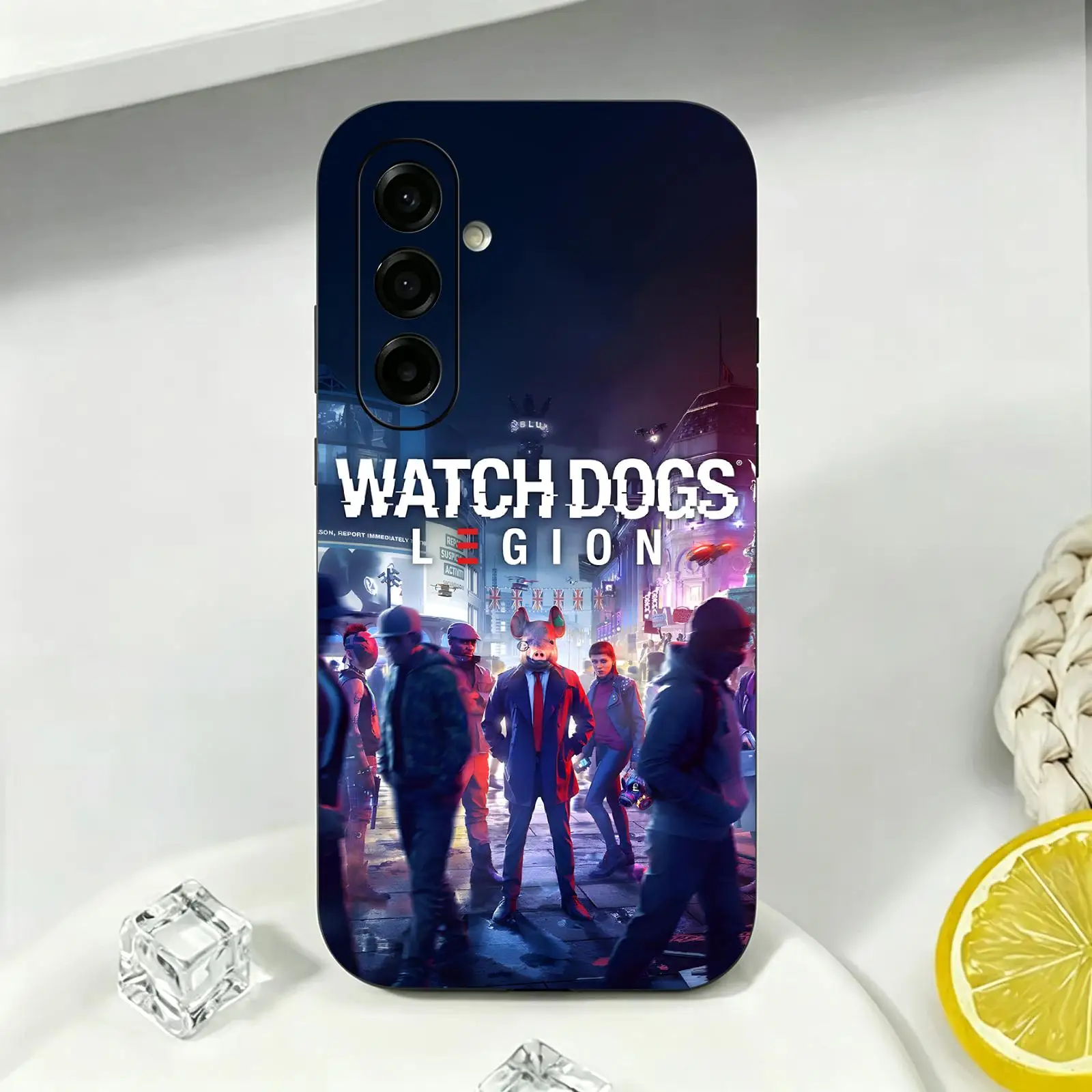 Phone Case For Samsung A57 A56 A37 A27 A17 A36 A26 A55 A35 Black Matte Soft Case HOT games Watch Dogs 2 Dedsec view 3